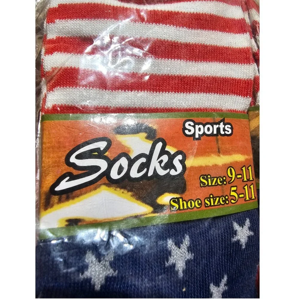 Women's USA Socks, Crew Socks, 12-pack